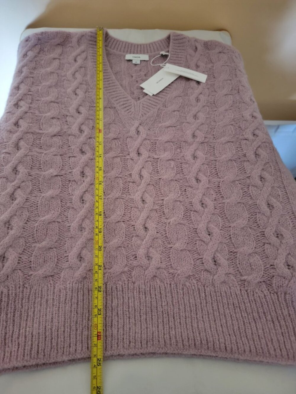 Vince Lattice Cable Knit Wool & Alpaca Blend Sweater, Size S, NWT - Picture 13 of 14
